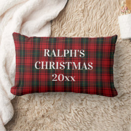 Almofada Lombar Timeless Tartan Plaid Red Black Ralph Christmas