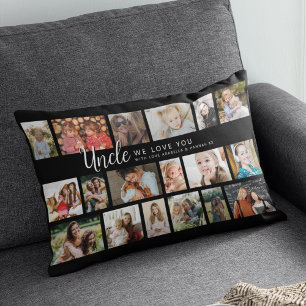 Almofada Lombar Tio Personalizado 18 Colagem de Fotos