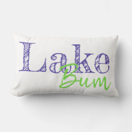 Almofada Lombar Tipografia legal de BUM LAKE roxo e verde limão