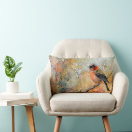 Almofada Lombar Tranquil Autumn Robin Lumbar Travesseiro decorativ