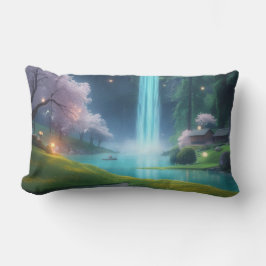 Almofada Lombar "Tranquilidade Turquesa - Despejar em Água Calma