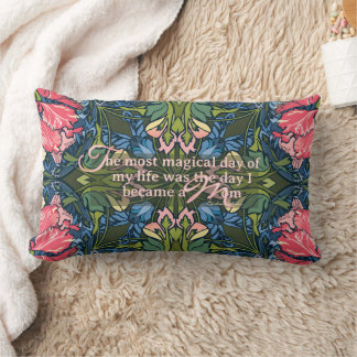 Almofada Lombar Travesseira Colorida Art Nouveau com Citação da Ma