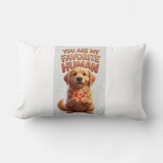 Almofada Lombar Travesseira Decorativa Coração de Retriever Dourad