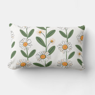Almofada Lombar Travesseira Decorativa de Estampa Floral Elegante