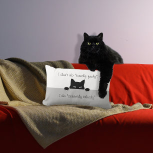 Almofada Lombar Travesseira Sneaky Cat Toque Sensível