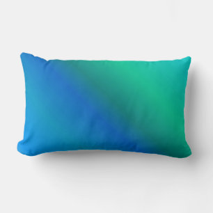 Almofada Lombar Travesseiro Azul e Teal