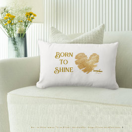 Almofada Lombar Travesseiro Branco Born to Shine