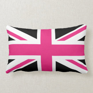 Almofada Lombar Travesseiro BRITÂNICO preto e cor-de-rosa da