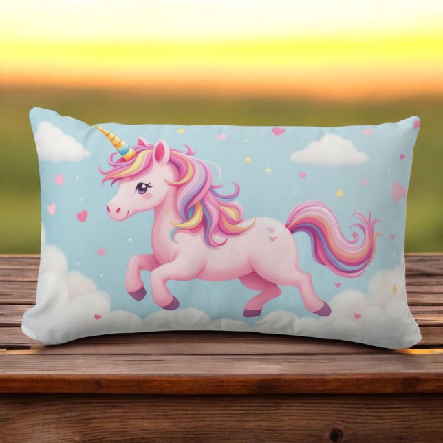 Almofada Lombar Travesseiro Celestial Dream Unicorn (Criador carregado)