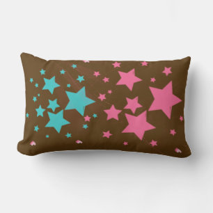 Almofada Lombar Travesseiro Colorida de Estrelas