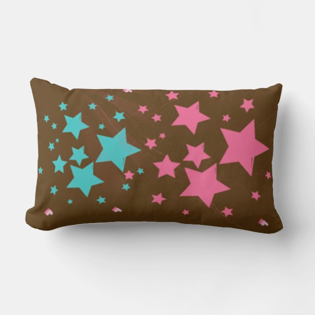 Almofada Lombar Travesseiro Colorida de Estrelas (Frente)