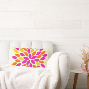 Almofada Lombar Travesseiro cor-de-rosa amarelo Starburst moderno
