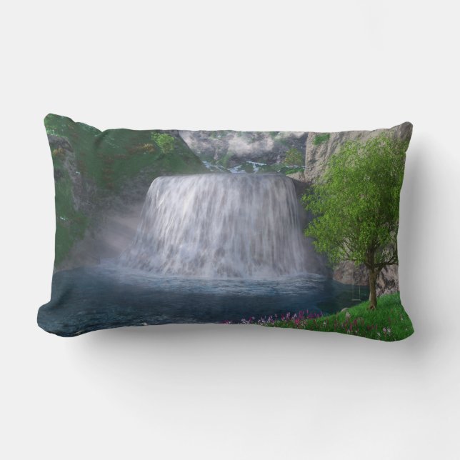 Almofada Lombar Travesseiro Cwm Waterfall (Frente)