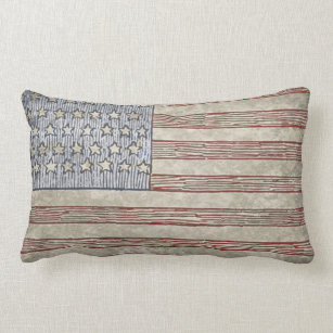 Almofada Lombar Travesseiro da bandeira americana do estilo do