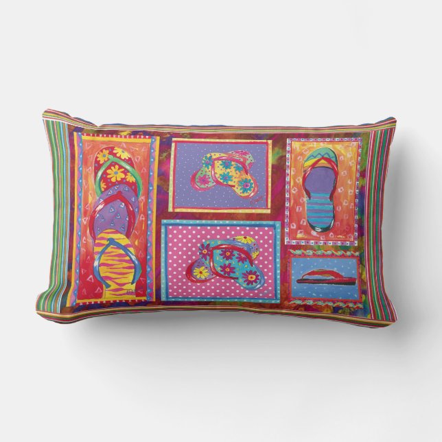 Almofada Lombar Travesseiro da colagem do divertimento do (Frente)