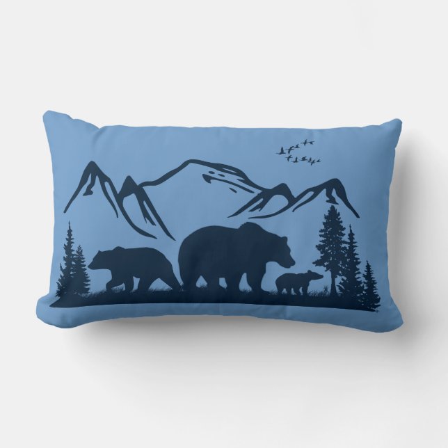 Almofada Lombar Travesseiro da decoração do alojamento do urso (Frente)