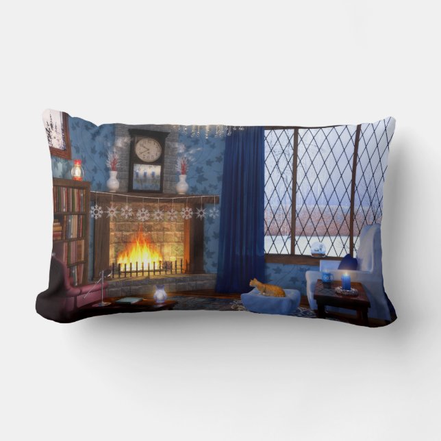 Almofada Lombar Travesseiro da Serenidade do Inverno (Frente)