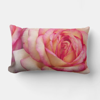 Almofada Lombar Travesseiro de Arte Floral Rosa Vintage Elegante