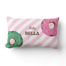 Travesseiro de Bebê de Rosca Verde e Rosa Fofo