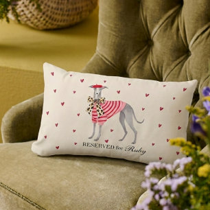 Almofada Lombar Travesseiro de Cachorro Fofo Italian Greyhound Whi