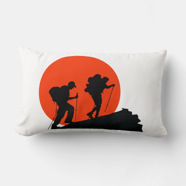 Almofada Lombar travesseiro de designer legal que eu amo caminhar (Frente)