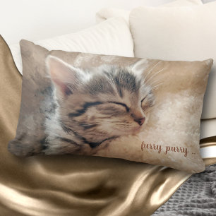 Almofada Lombar Travesseiro de Gatinho de Fúria de Arte