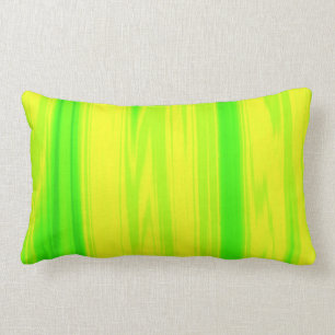 Almofada Lombar Travesseiro decorativo amarelo verde de néon da