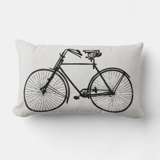 Almofada Lombar travesseiro decorativo branco de bicicleta negra