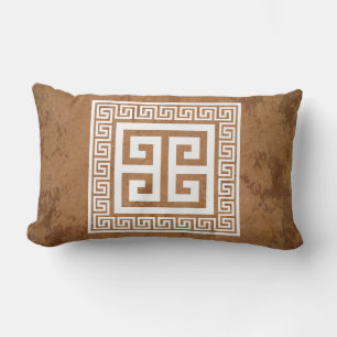 Almofada Lombar Travesseiro decorativo branco de padrão-chave greg