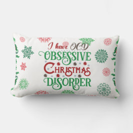 Almofada Lombar Travesseiro decorativo Branco, Vermelho e Verde En