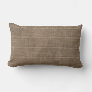 Almofada Lombar Travesseiro decorativo Clássico Faux Linen Brown