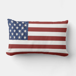 Almofada Lombar Travesseiro Decorativo da Bandeira Americana