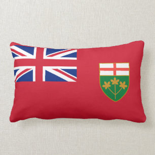 Almofada Lombar Travesseiro decorativo da bandeira de Ontário