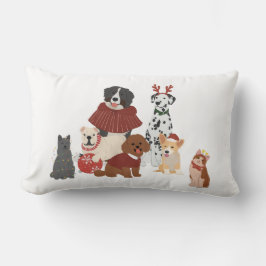 Almofada Lombar Travesseiro decorativo da Família de Cães e Gatos