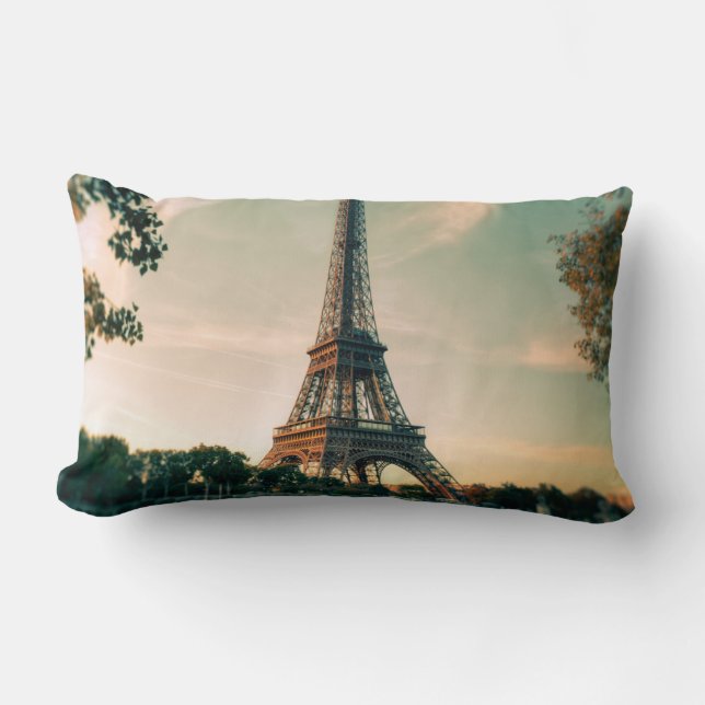 Almofada Lombar Travesseiro decorativo da torre Eiffel (Frente)