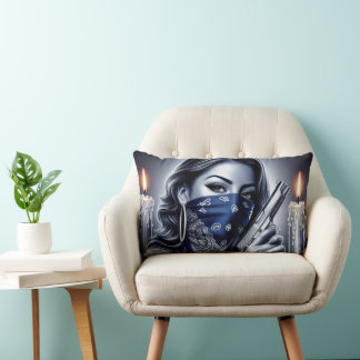 Almofada Lombar Travesseiro decorativo de arte Gangster Girl Hip H
