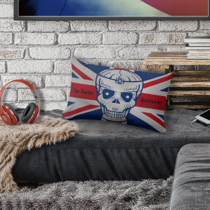 Almofada Lombar Travesseiro decorativo de Caveira do Union Jack