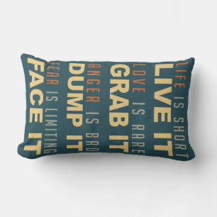 Almofada Lombar Travesseiro decorativo de conselho de vida motivac