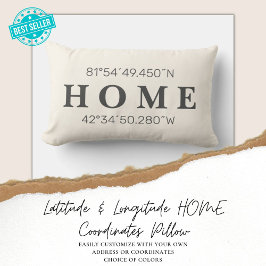 Almofada Lombar Travesseiro decorativo de Coordenadas Domésticas P