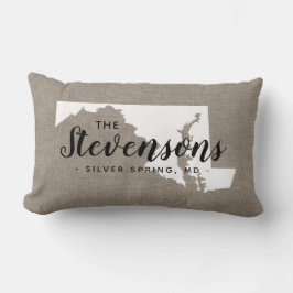 Almofada Lombar Travesseiro decorativo de Estado do Monograma da F