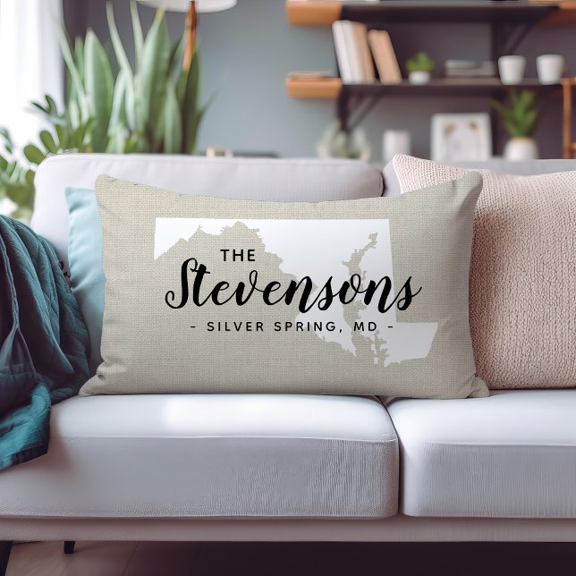 Almofada Lombar Travesseiro decorativo de Estado do Monograma da F (Criador carregado)