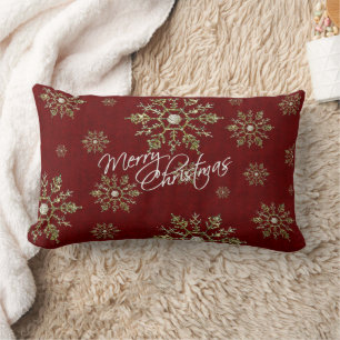 Almofada Lombar Travesseiro decorativo de Floco de Neve de Prata V