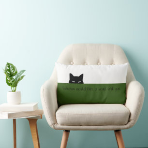 Almofada Lombar Travesseiro decorativo de Gato Sneaky
