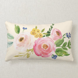 Almofada Lombar Travesseiro decorativo de Impressão Floral de Wate