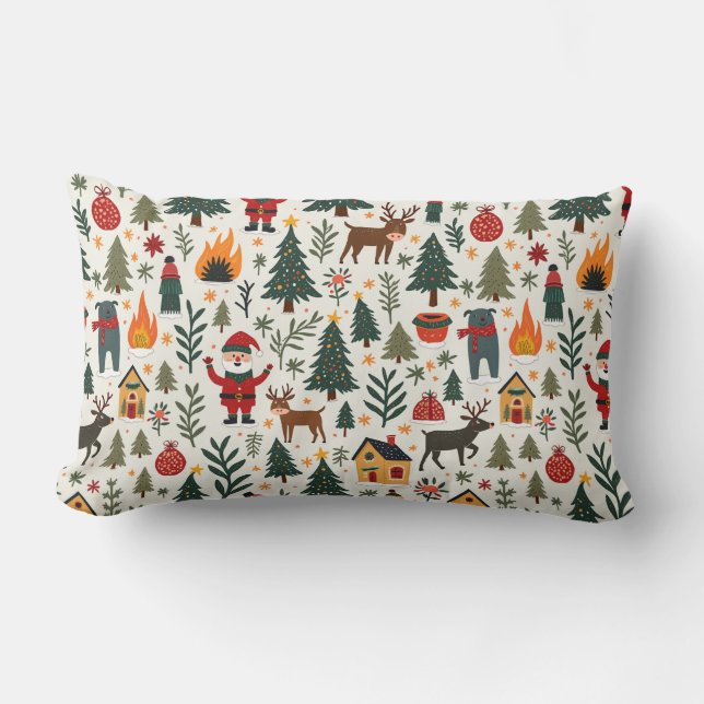 Almofada Lombar Travesseiro decorativo de Natal (Frente)