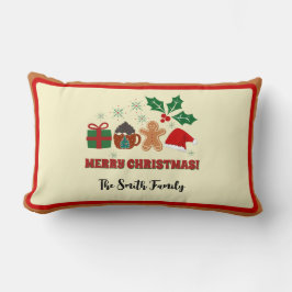 Almofada Lombar Travesseiro decorativo de Natal Editável