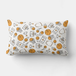 Almofada Lombar Travesseiro decorativo de padrões de basquete