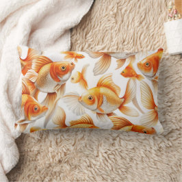 Almofada Lombar Travesseiro decorativo de Padrões Goldfish e Flece