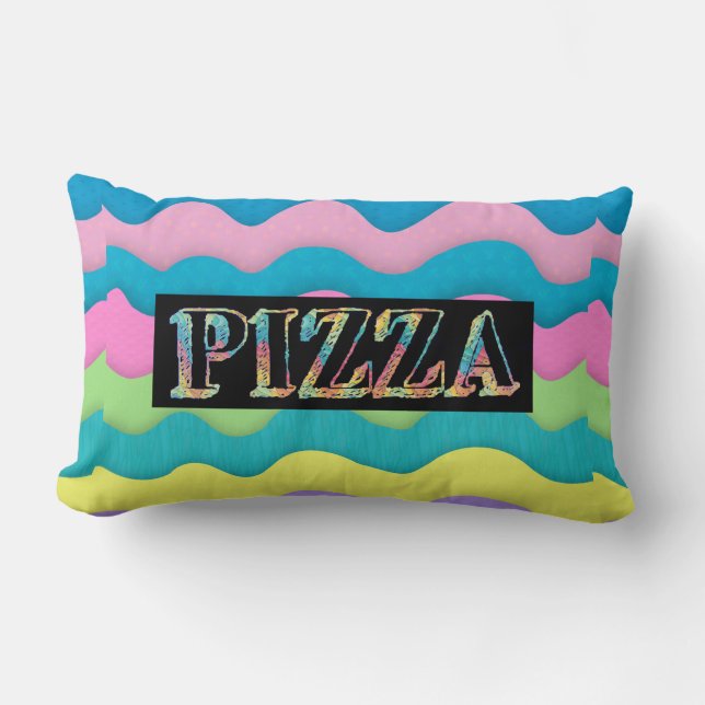 Almofada Lombar Travesseiro decorativo de pizza (Frente)