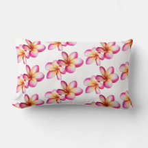 Travesseiro decorativo de Plumeria Rosa